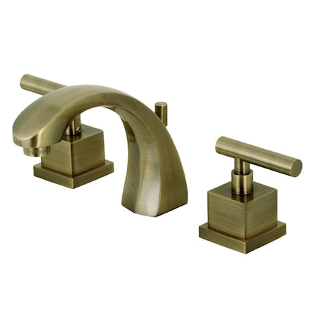 KS4983CQL Claremont 8 Widespread Bathroom Faucet, Antique Brass